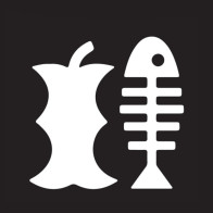 White organic waste adhesive