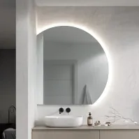 Dolium right left LED mirror made to measure