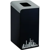 Graue Rubi EVO 80 L Mülltrennstation: ideal für Büro- und Fastfood-Mülleimer. Praktisch und robust.