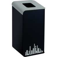 Grey Rubi EVO 80 L selective sorting bin: ideal for office and fast food waste bins. Practical and robust.
