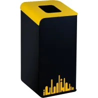 Yellow Rubi EVO 80 L selective sorting bin: Waste point for fast food and quick service restaurants. Practical
