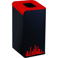 Fast food and quick service restaurant bin. Modern and robust design. Large capacity of 80L. Easy to clean.