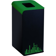 Green glass fast food basket.