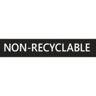 Nicht-recycelbarer Klebstoff Weiß Englisch