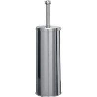 Stainless steel toilet brush holder for hotel room WC: practical and durable.