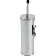 Wall-mounted stainless steel toilet brush holder for hotel room WC: practical and elegant. Ideal for a modern and sleek look.
