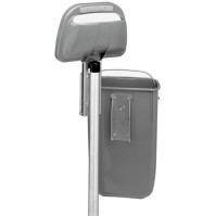 Classic grey wall-mounted bin 50 litres with screen-printed logo