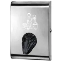 Green dispenser for dog waste bags. Optional support post.