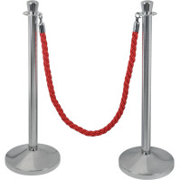 Bright stainless steel bollard with a diameter of 50 mm. Elegant and durable design for indoor and outdoor use.