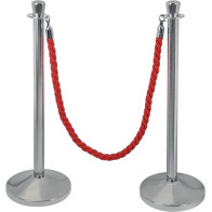 Bright stainless steel bollard with a diameter of 50 mm. Elegant and durable design for indoor and outdoor use.