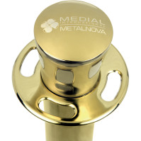 Gamma titanium-plated stainless steel bollard, designed to withstand weather and corrosion.