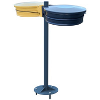 AISI 304 polished stainless steel marker post, 50 mm diameter. Robust and durable, this product is ideal for marking and signage.