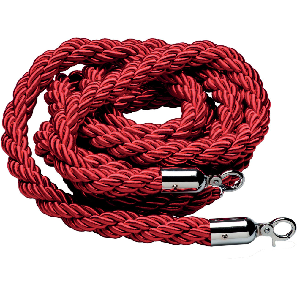 Bordeaux cord 3 cm with 2 shiny stainless steel hooks. An elegant and durable accessory for your interior decoration. Bordeaux cord 3 cm with 2 shiny stainless steel hooks. An elegant and durable accessory for your interior decoration.