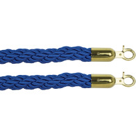 Cordon bleu mit 2 goldenen Haken: elegantes und langlebiges Absperrseil für Zuschauer mit 2 goldenen Haken.