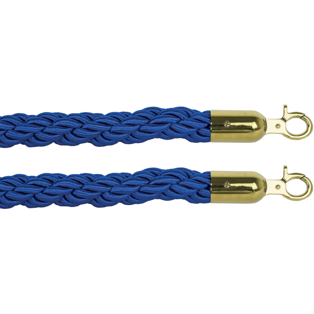 Cordon bleu mit 2 goldenen Haken: elegantes und langlebiges Absperrseil für Zuschauer mit 2 goldenen Haken. Cordon bleu mit 2 goldenen Haken: elegantes und langlebiges Absperrseil für Zuschauer mit 2 goldenen Haken.