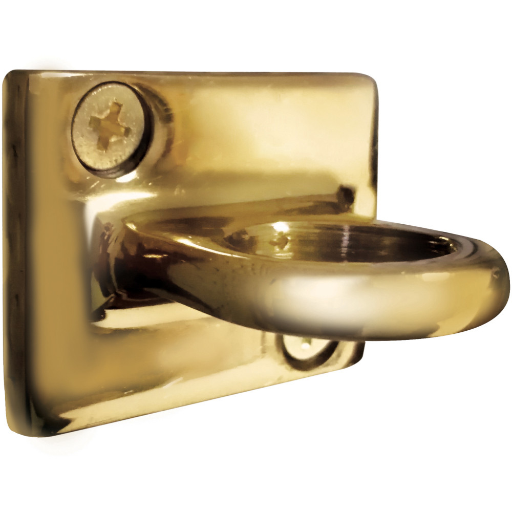 Goldener Befestigungsring zum Aufhängen der Absperrkordeln an der Wand. Goldener Befestigungsring zum Aufhängen der Absperrkordeln an der Wand.