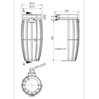 Security bin for parks and streets - Vigipirate pole mounting