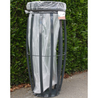 Vigipirate bin: prevents bag from flying away.
