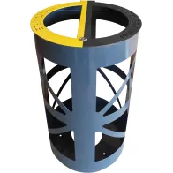 2 bin bags 60 litres bi-flow round security basket