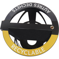 Round bi-flow security basket floor fixing