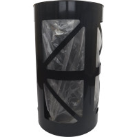 Visible bag for security: round dual-flow basket