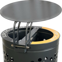 Vigipirate round dual-flow security bin