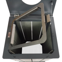 Recycled bin with open top