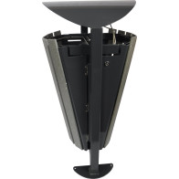 Bi-flow park bin with 2 waste sorting zones