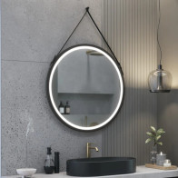 Scandinavian round LED mirror for a clean and modern style