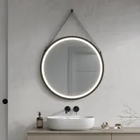 Scandinavian round LED mirror with available diameters