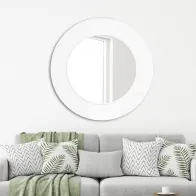 Scandinavian minimalist round mirror for chic wall decoration