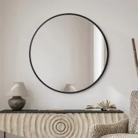 round cylindrical mirror ideal for living room and bedrooms