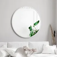 round cylindrical mirror with colored frame