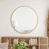 Eleganter runder skandinavischer Bullaugenspiegel zur Wanddekoration