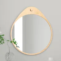 Oslo natural Nordic mirror with elegant special shape