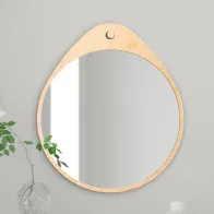 Oslo natural Nordic mirror with elegant special shape