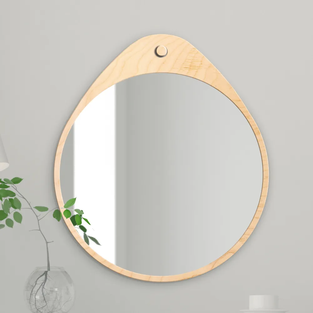 Oslo natural Nordic mirror with elegant special shape