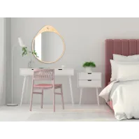 Oslo natural mirror with elegant rounded frame