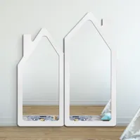 house-shaped mirror white elegant and modern