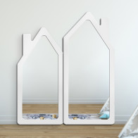 house-shaped mirror white elegant and modern