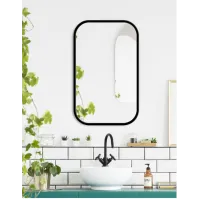 mirror mira black ideal for living room bathroom bedroom and hall