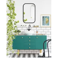 mirror mira black with 90-degree rotation option