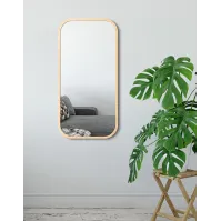 mirror mira natural with rounded frame corners