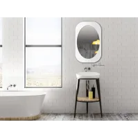 mirror ellipse white frame perfect for bedroom