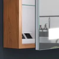 LED bathroom cabinet with right-hand door opening