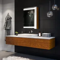 LED bathroom cabinet with many accessories available