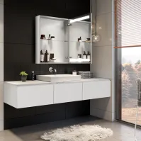 why order a spacious LED mirror cabinet