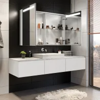 Spiegelschrank mit Leuchtstreifen