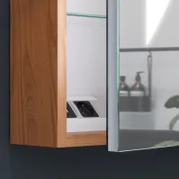 large bathroom cabinet above sink