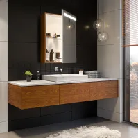 custom-made basic LED mirror cabinet bathroom furniture